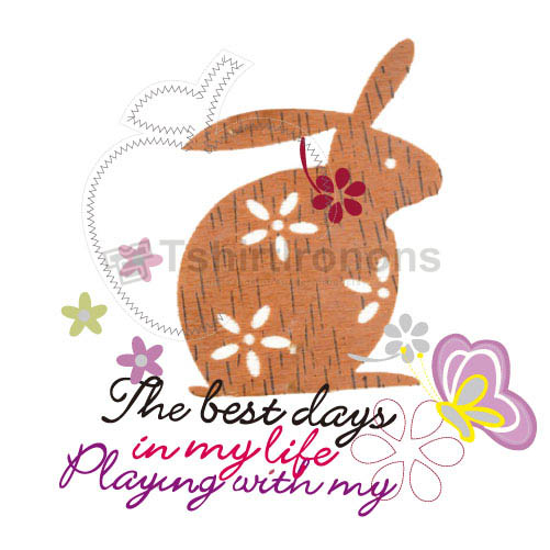 Rabbit T-shirts Iron On Transfers N6907 - Click Image to Close